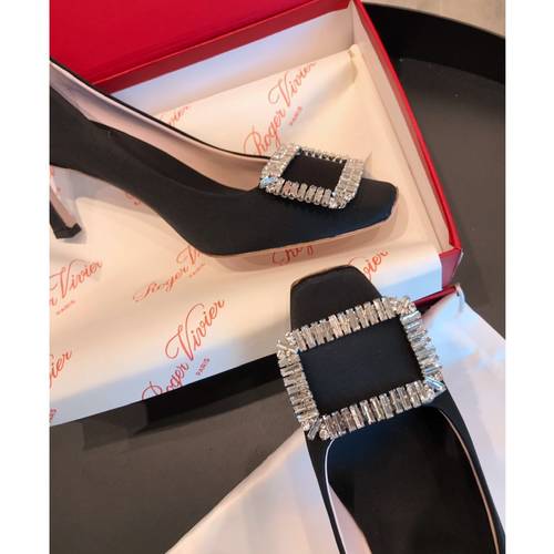 Designer Brand RV Womens Original Quality Genuine Leather 8cm High Heels 2021SS DXS04