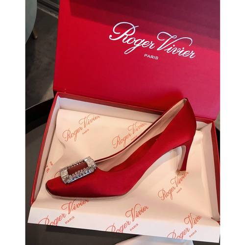 Designer Brand RV Womens Original Quality Genuine Leather 8cm High Heels 2021SS DXS04