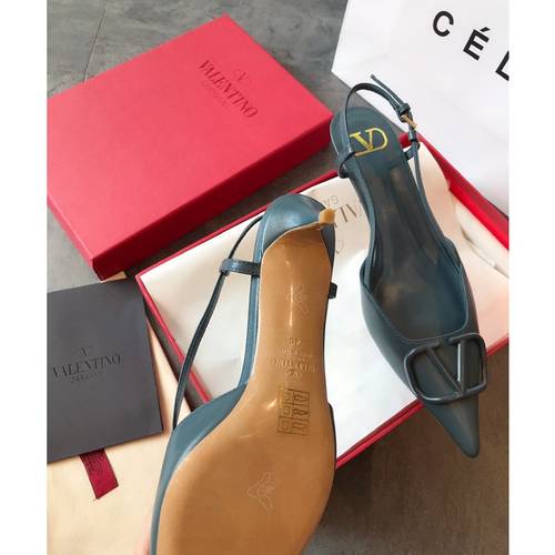 Designer Brand Val Womens Original Quality Genuine Leather 4.5cm Heeled Sandals 2021SS DXS04