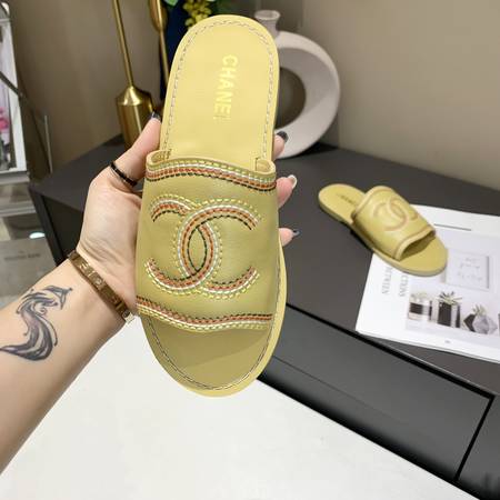 Designer Brand C Womens High Quality Genuine Leather Slippers 2021SS G106