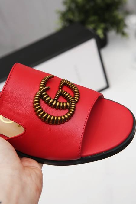 Designer Brand G Womens High Quality Genuine Leather Slippers 2021SS H307