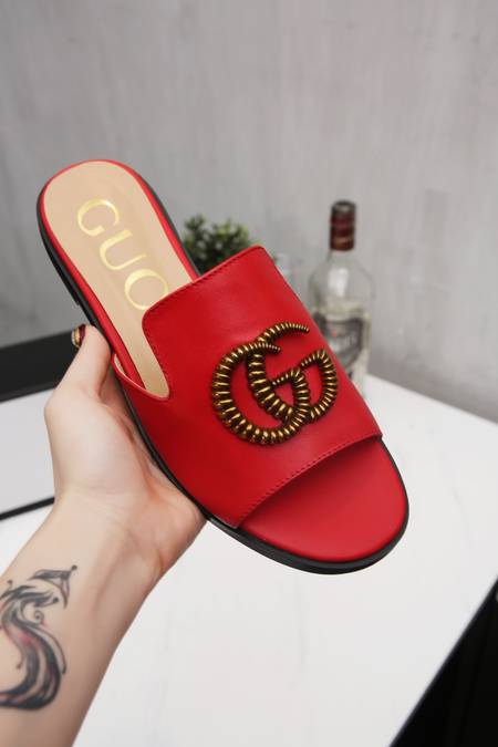 Designer Brand G Womens High Quality Genuine Leather Slippers 2021SS H307