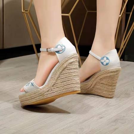 Designer Brand L Womens High Quality 12cm Heeled 4.5cm Front Height Wedges 2021SS H307