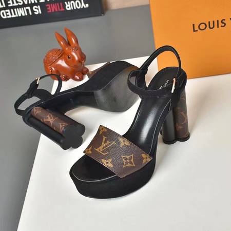 Designer Brand L Womens High Quality Genuine Leanter 11cm Heeled 3.5cm Front Height Sandals 2021SS H307