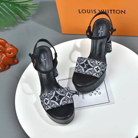 Designer Brand L Womens High Quality Genuine Leanter 11cm Heeled 3.5cm Front Height Sandals 2021SS H307