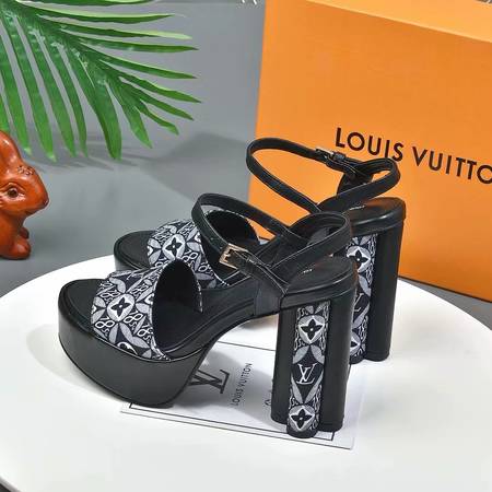 Designer Brand L Womens High Quality Genuine Leanter 11cm Heeled 3.5cm Front Height Sandals 2021SS H307