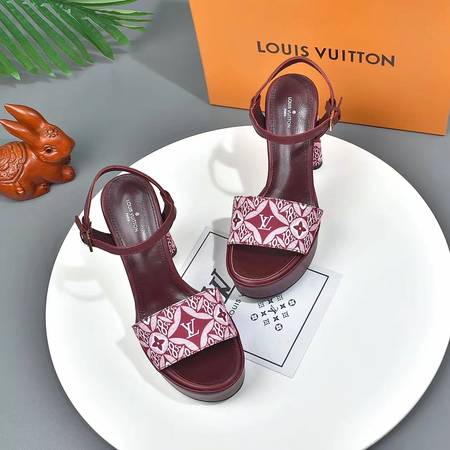 Designer Brand L Womens High Quality Genuine Leanter 11cm Heeled 3.5cm Front Height Sandals 2021SS H307