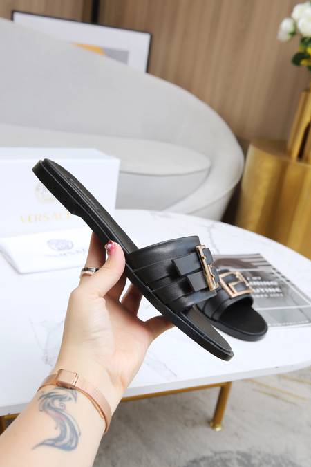 Designer Brand V Womens High Quality Genuine Leather Slippers 2021SS H307