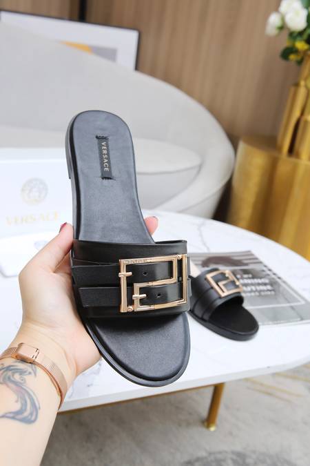 Designer Brand V Womens High Quality Genuine Leather Slippers 2021SS H307