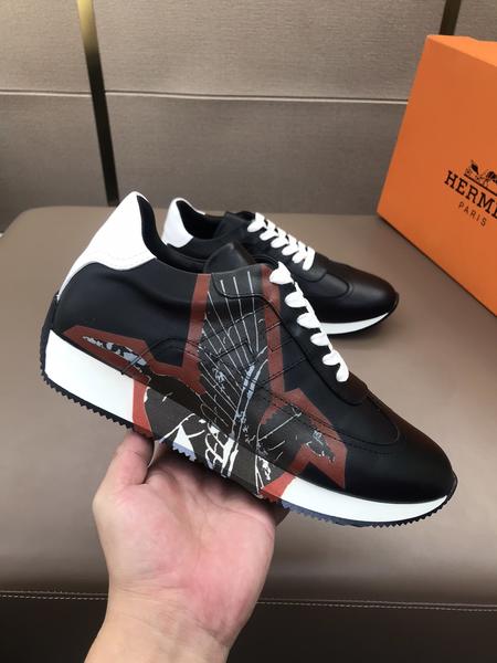 Designer Brand H Mens Original Quality Genuine Leather Sneakers 2021FW TXB08M