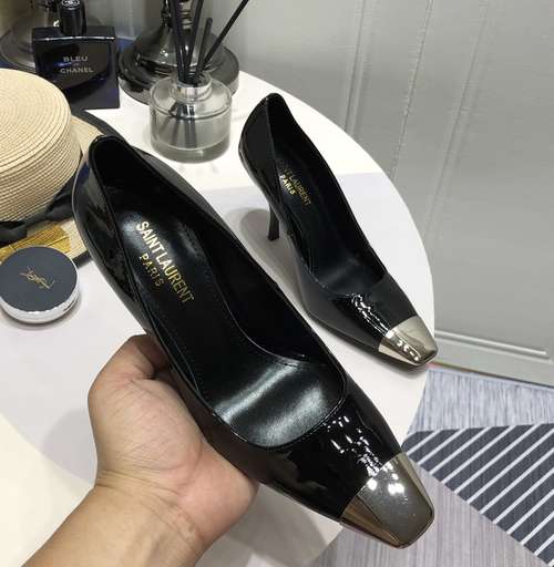 Designer Brand SL Womens Original Quality Genuine Leather 9cm High Heels 2022SS G107