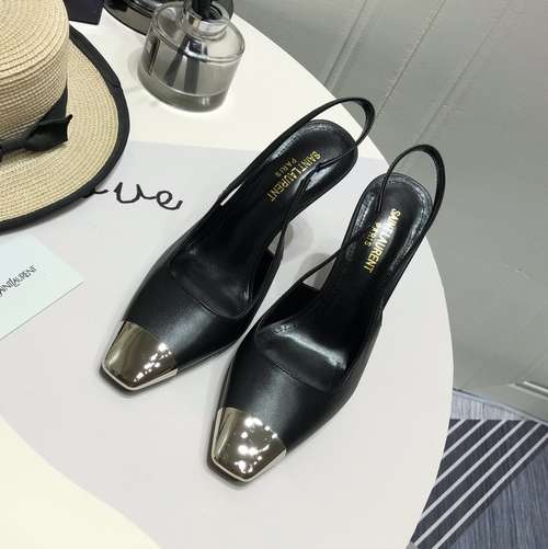 Designer Brand SL Womens Original Quality Genuine Leather 9cm Heeled Sandals 2022SS G107