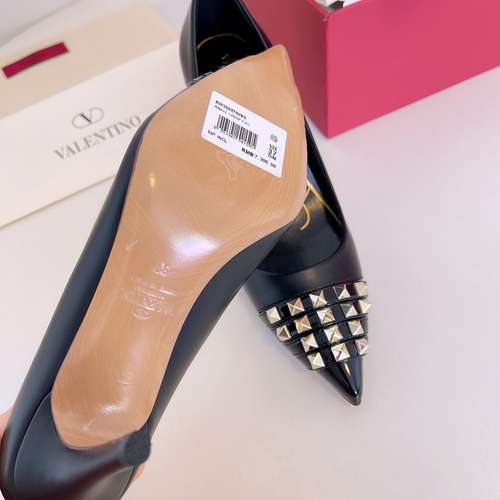 Designer Brand V Womens Original Quality Genuine Leather 8cm High Heels 2022SS G107