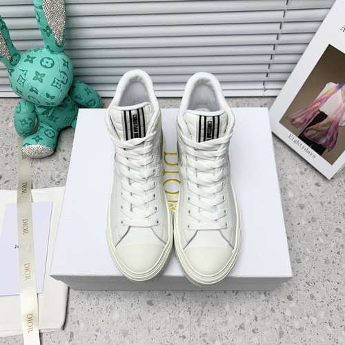 Designer Brand D Womens Original Quality Genuine Leather High-Tops 2022SS G107