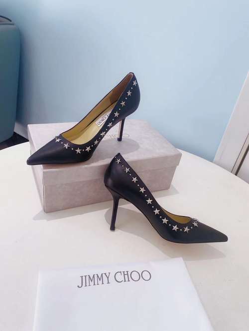 Designer Brand JC Womens Original Quality Genuine Leather 8.5cm High Heels 2022SS G107