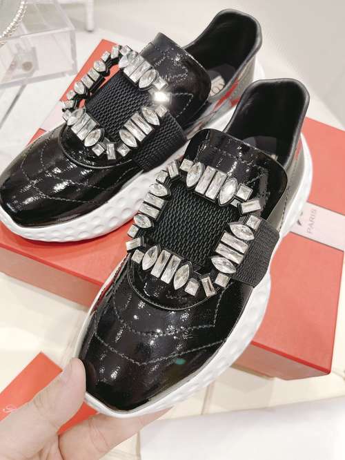 Designer Brand RV Womens Original Quality Genuine Leather Sneakers 2022SS G107