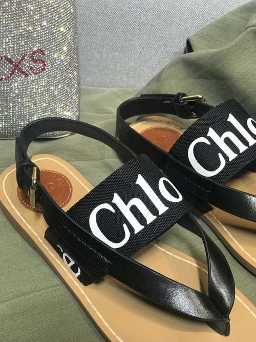 Designer Brand Chlo Womens Original Quality Genuine Leather Slippers 2022SS G107