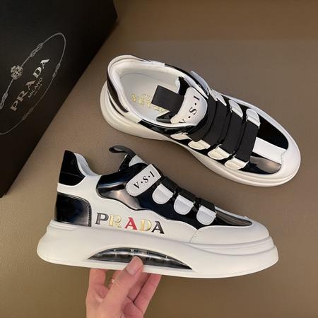 Designer Brand P Mens High Quality Genuine Leather Sneakers 2022SS TXBM002