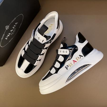 Designer Brand P Mens High Quality Genuine Leather Sneakers 2022SS TXBM002