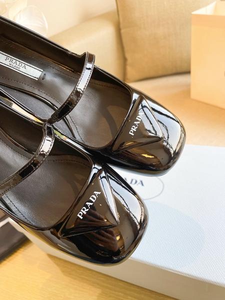 Designer Brand P Womens High Quality Genuine Leather Shoes 2022SS TXBW002