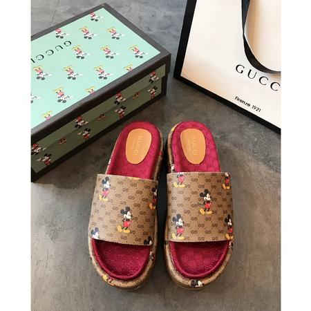 Designer Brand G Womens High Quality Platform Slippers Cow Leather inside 2022SS DXS03