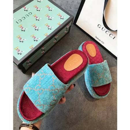 Designer Brand G Womens High Quality Platform Slippers Cow Leather inside 2022SS DXS03