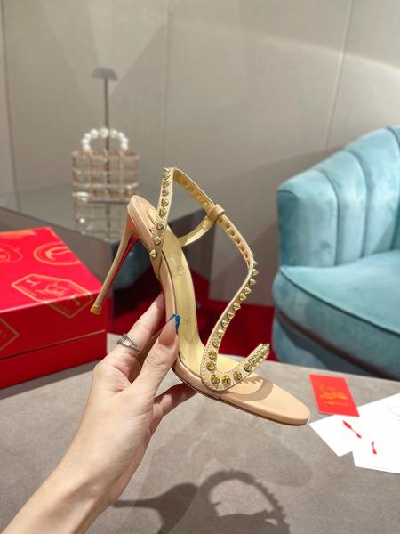 Designer Brand CL Womens Original Quality Genuine Leather 10cm High Heeled Sandals 2022SS G103