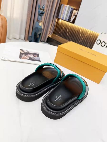 Designer Brand L Womens High Quality Genuine Leather Slippers 2022SS G103