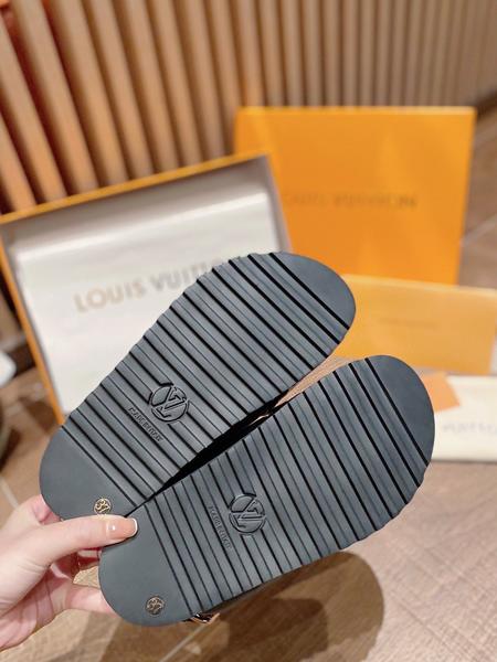 Designer Brand L Womens High Quality Sandals Sheep Skin inside 2022SS G103