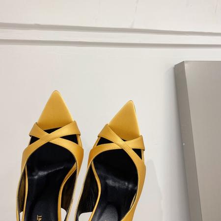 Designer Brand SL Womens Original Quality 10cm Heeled Sandals Sheep Skin inside 2022SS G103