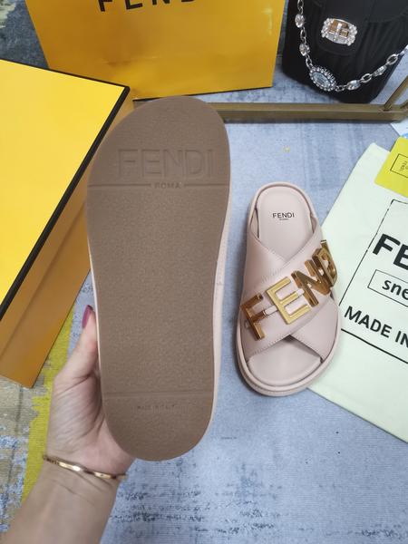 Designer Brand F Womens High Quality Genuine Leather Slippers 2022SS G103