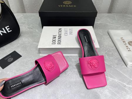Designer Brand V Womens Original Quality Genuine Leather Slippers 2022SS G103