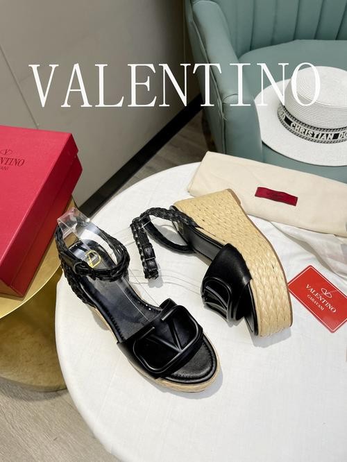 Designer Brand Val Womens Original Quality 11.5cm Heeled  (4cm Front Height) Genuine Leather Wedges 2022FW G107