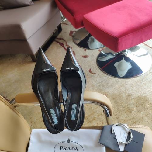 Design Brand P Original Quality Leather Women Heels Sandals Custom made 2023SS03
