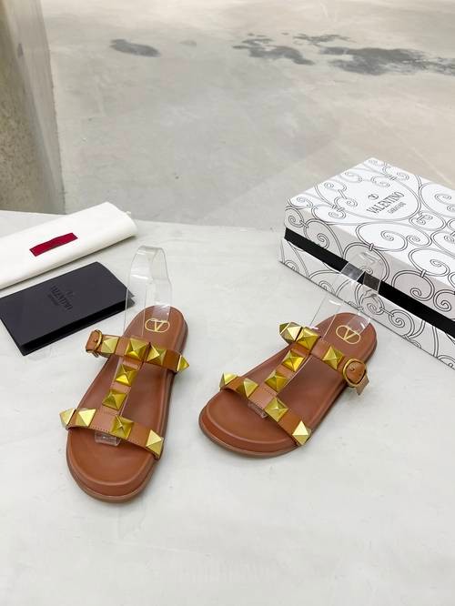 Design Brand Val High Quality Leather Women Sandals Custom made 2023SS03