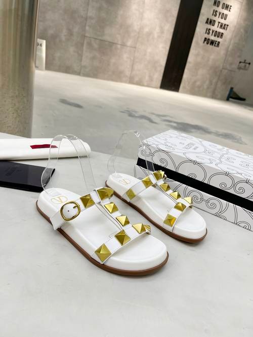 Design Brand Val High Quality Leather Women Sandals Custom made 2023SS03