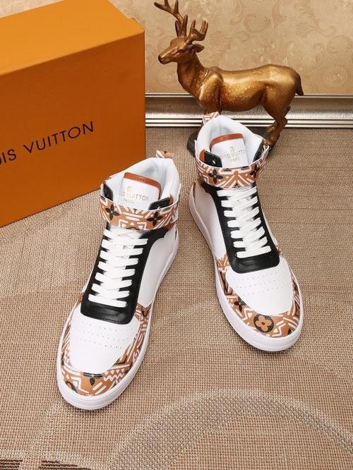 Design Brand L Mens High Quality Genuine Leather High-Tops 2023SS H303