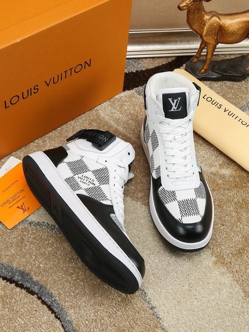 Design Brand L Mens High Quality Genuine Leather High-Tops 2023SS H303