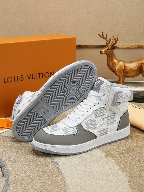 Design Brand L Mens High Quality Genuine Leather High-Tops 2023SS H303