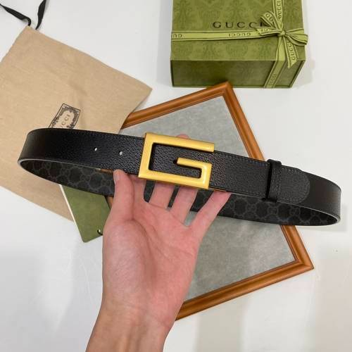 Design Brand G Original Quality Genuine Leather W3.5cm Belts 2023SS M304