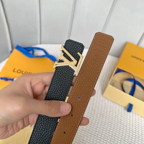 Design Brand L Original Quality Genuine Leather W3.0cm Belts 2023SS M304