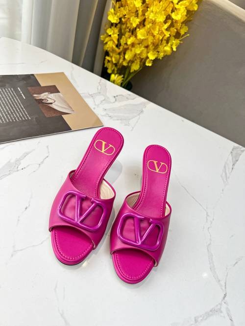 Design Brand Val Womens High Quality Genuine Leather Slippers 2023SS H304