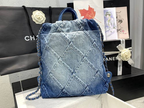 Design Brand C Womens Original Quality Denim Backpacks 2023SS M8904