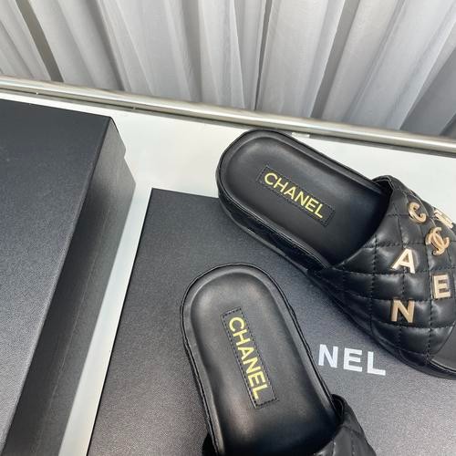 Design Brand C Womens Original Quality Genuine Leather Slippers 2023SS G106