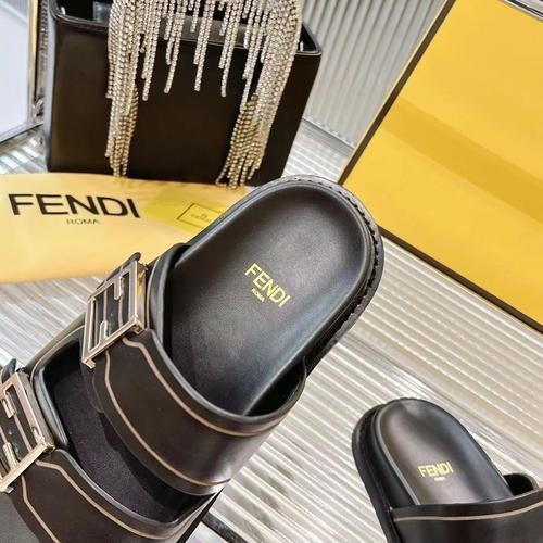 Design Brand F Women and Mens Original Quality Genuine Leather Slippers 2023SS G106