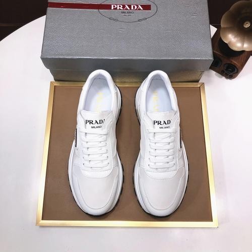 Design Brand P Mens Original Quality Genuine Leather Sneakers 2023SS G106