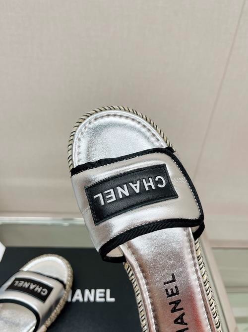Design Brand C Womens Original Quality Genuine Leather High Heeled Slippers 2023SS G106