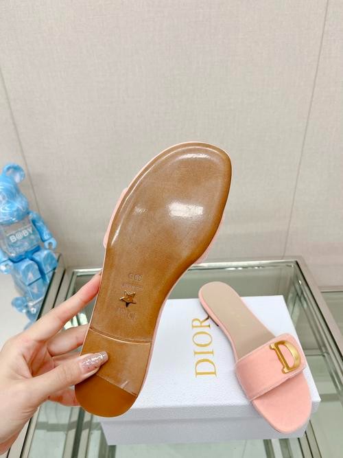 Design Brand D Womens Original Quality Genuine Leather Slippers 2023SS G106