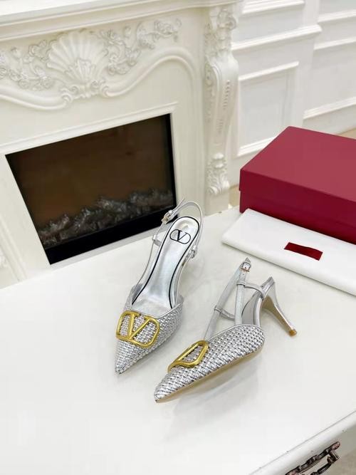 Design Brand Val Womens Original Quality 7.5cm Heeled Sandals Sheep Skin inside 2023SS G106
