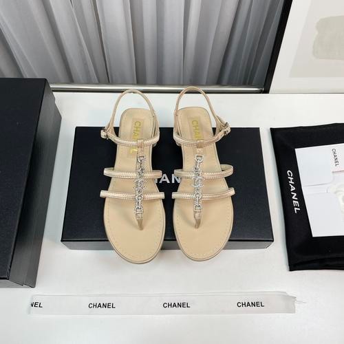 Design Brand C Womens Original Quality Genuine Leather Sandals Sheep Skin inside 2023SS G106